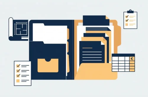 DCE incomplet – structurer sa réponse financière sans DPGF ni BPU Illustration d'un dossier de consultation des entreprises incomplet avec des emplacements de pièces financières vides, dans un contexte de marchés publics BTP